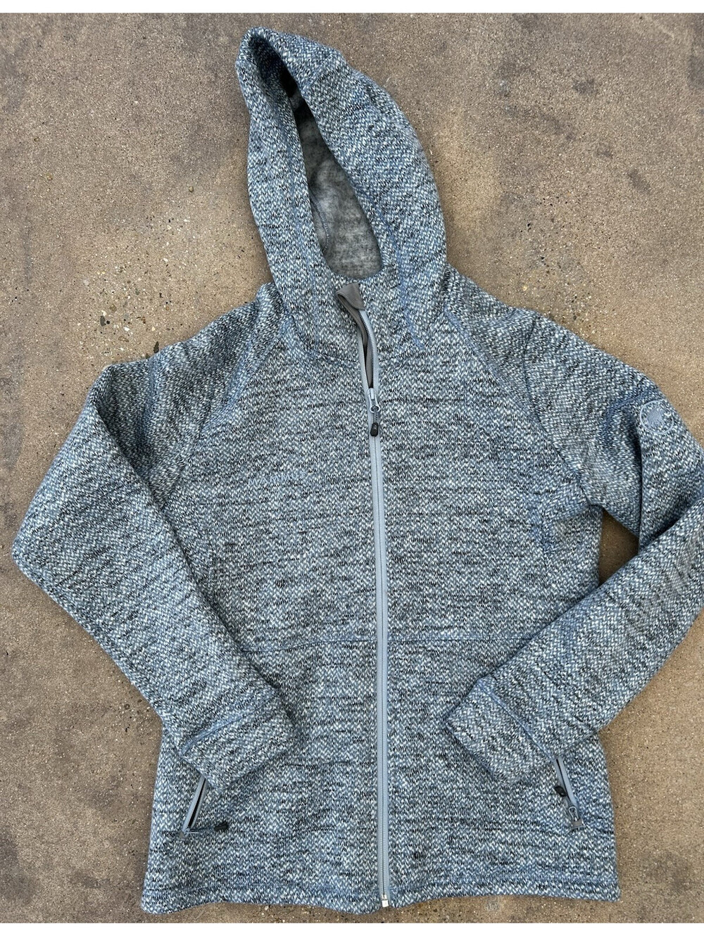Mammut Kachemak Womens Size XL Blue Full Zip Hoodie Hooded Sweater Hiking Jacket